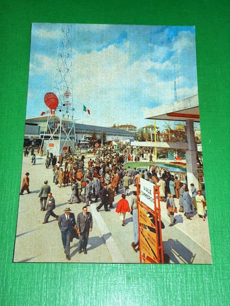 Cartolina Fiera di Milano - Viale del Commercio e Largo …
