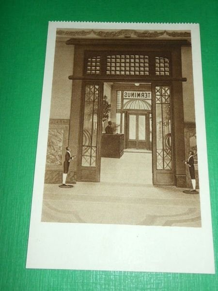 Cartolina Napoli - Hotel Terminus - Ingresso dell' albergo 1920 …