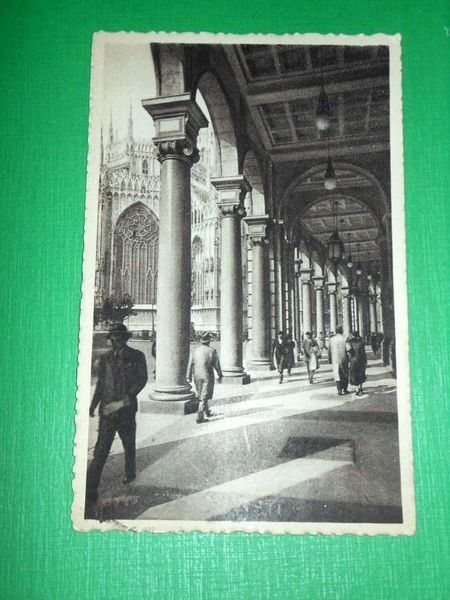 Cartolina Milano - Portici Settentrionali 1935 ca