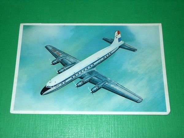 Cartolina Aviazione Volo - KLM - Douglas DC 6 B …