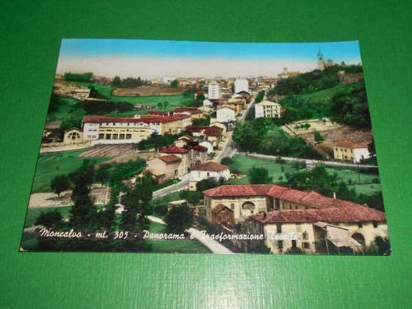 Cartolina Moncalvo - Panorama e Trasformazione Tessile 1967 | Immagine Gallery 1