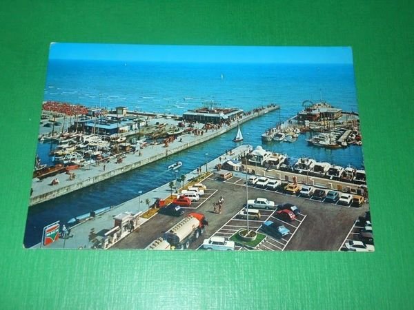 Cartolina Riccione - Porto Canale e darsena 1980 ca