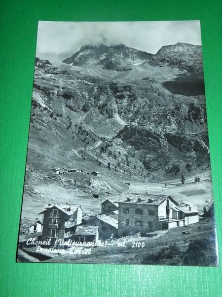 Cartolina Cheneil ( Valtournanche ) - Pensione Carrel 1964