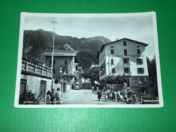 Cartolina Chiesa ( Sondrio ) - Viale Roma 1958
