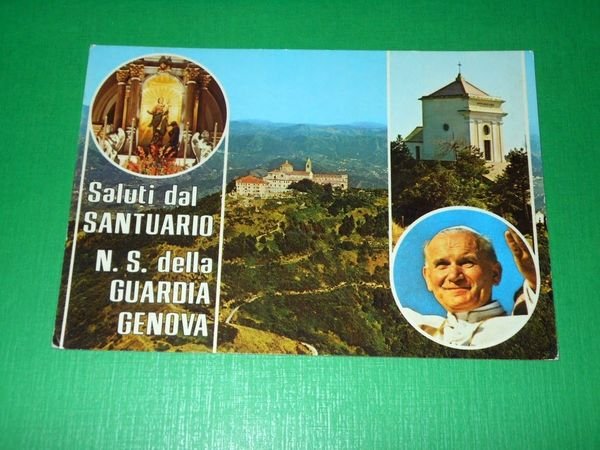 Cartolina Saluti dal Santuario N. S. Della Guardia Genova - …