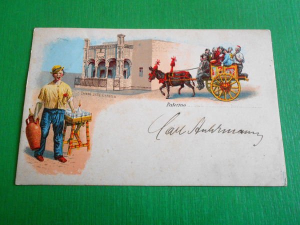Cartolina Palermo - Usi e Costumi 1900
