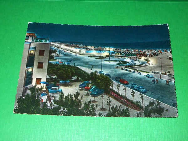 Cartolina Riviera di Rimini - Piazza Tripoli e Lungomare 1960 …