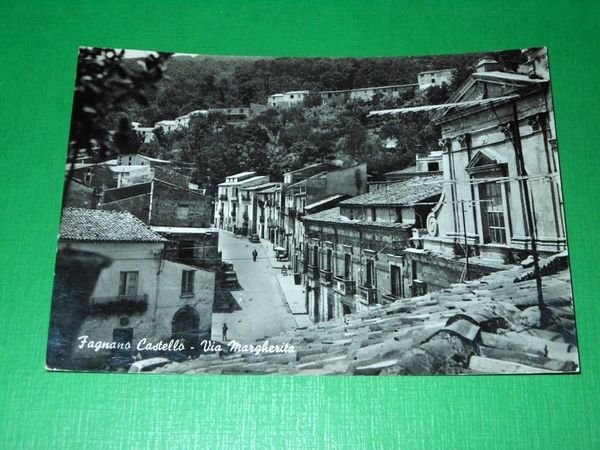 Cartolina Fagnano Castello ( Cosenza ) - Via Margherita 1965