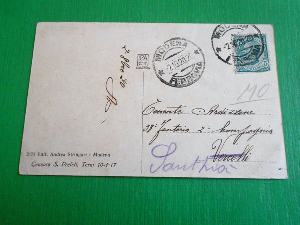 Cartolina Modena - Esterno Barr. Garibaldi 1920