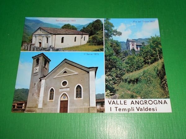 Cartolina Valle Angrogna - I Templi Valdesi 1960 ca