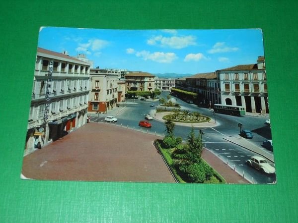 Cartolina Crotone - Piazza Pitagora 1969