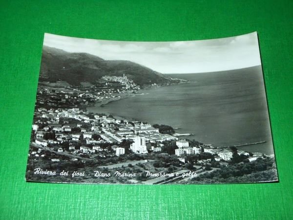 Cartolina Diano Marina - Panorama e golfo 1955 ca | Immagine principale