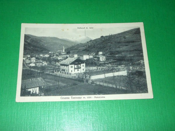 Cartolina Cesana Torinese - Panorama 1935 ca | Immagine principale