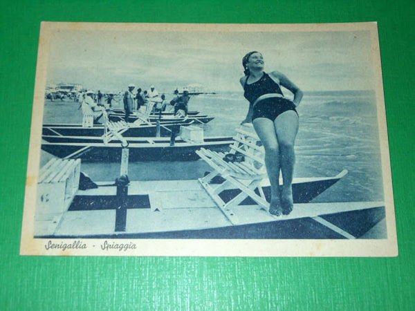 Cartolina Senigallia - Spiaggia 1940 ca. | Immagine principale