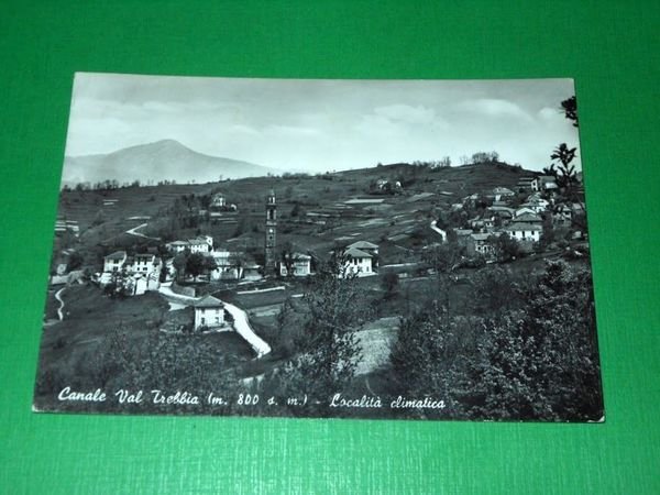 Cartolina Canale Val Trebbia - Località climatica - Panorama 1963