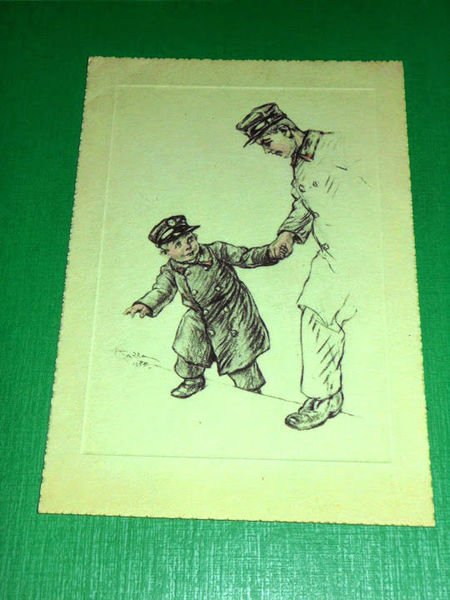 Cartolina Militaria - Illustratore Aldo Mazza 1940 ca