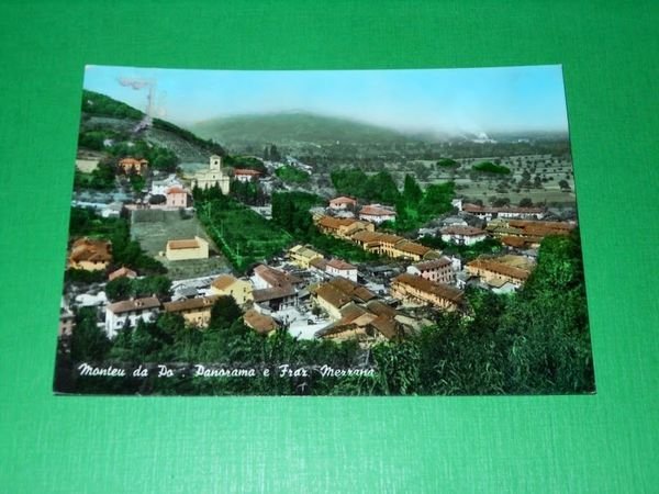 Cartolina Monteu da Po - Panorama e Frazione Mezzana 1960 …