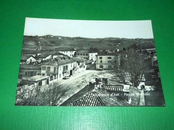 Cartolina Villafranca d'Asti - Piazza Marconi 1955 ca | Immagine principale
