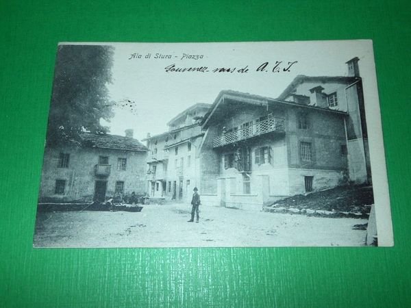 Cartolina Ala di Stura - Piazza 1904 | Immagine principale