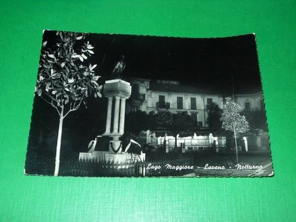 Cartolina Lago Maggiore - Laveno - Notturno 1955 | Immagine principale