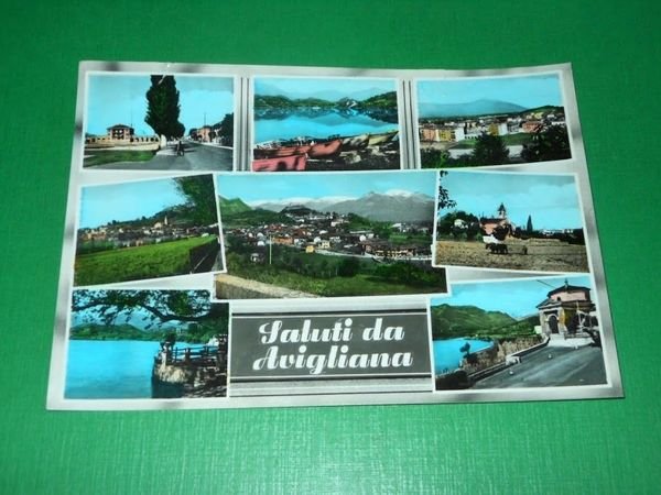 Cartolina Saluti da Avigliana - Vedute diverse 1981