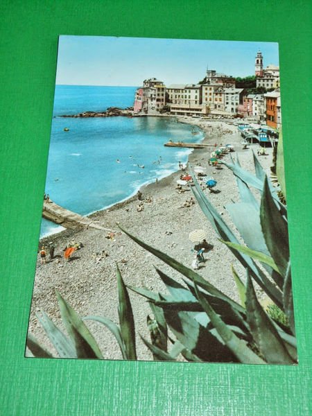 Cartolina Bogliasco - Golfo Paradiso - Spiaggia 1960
