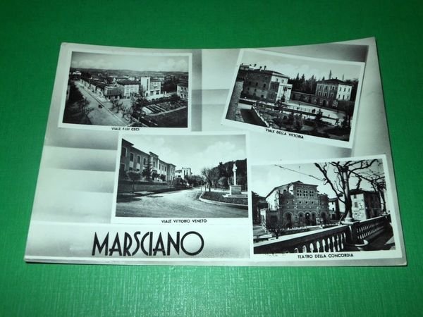 Cartolina Marsciano - Vedute diverse 1955 ca | Immagine principale