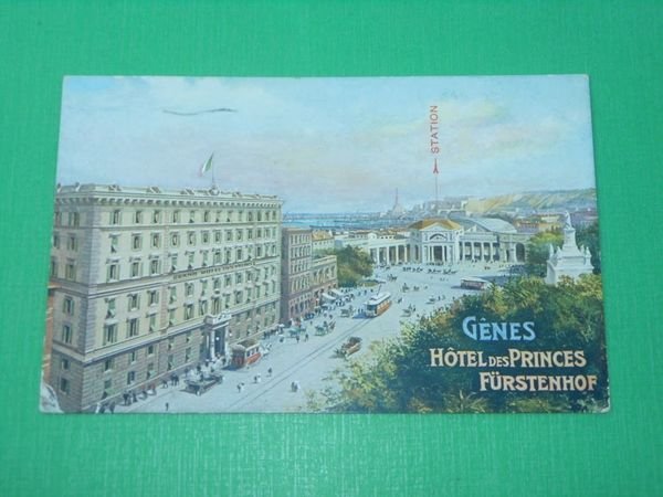 Cartolina Genova / Genes - Hotel des Princes Furstenhof 1915