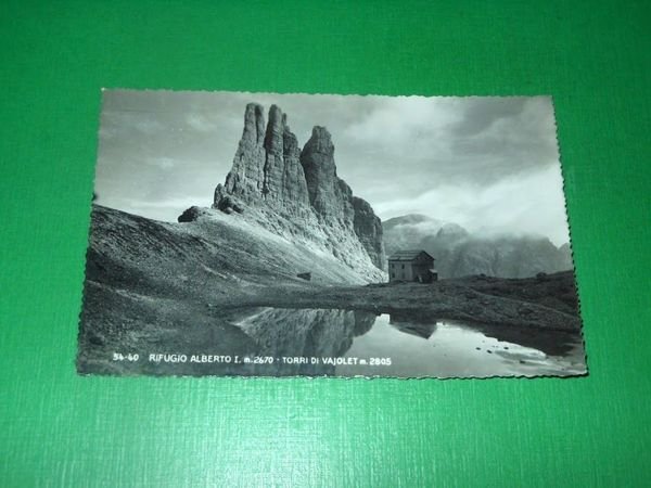 Cartolina Rifugio Alberto I° - Torri di Vajolet 1947