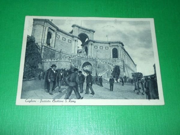 Cartolina Cagliari - Facciata Bastione S. Remy 1945 ca | Immagine principale