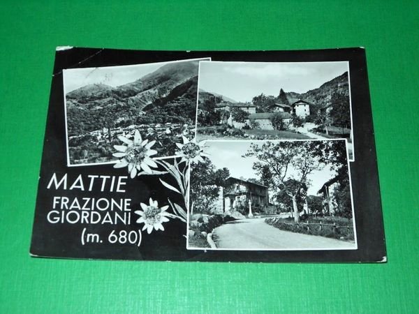 Cartolina Mattie - Frazione Giordani - Vedute diverse 1950 ca | Immagine principale