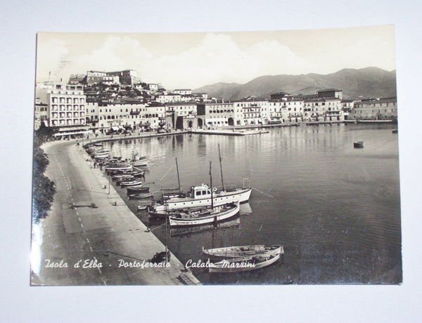 Cartolina Isola d'Elba Portoferraio Calata Mazzini 1960