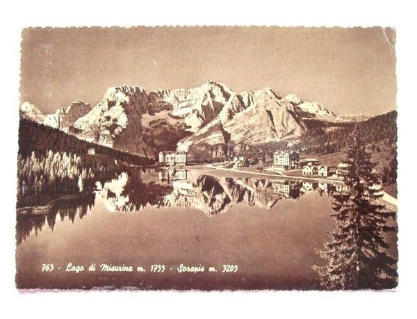 Cartolina Lago di Misurina - Sorapis - Panorama 1963