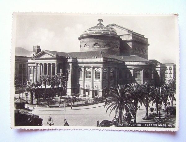 Cartolina Palermo - Teatro Massimo 1952