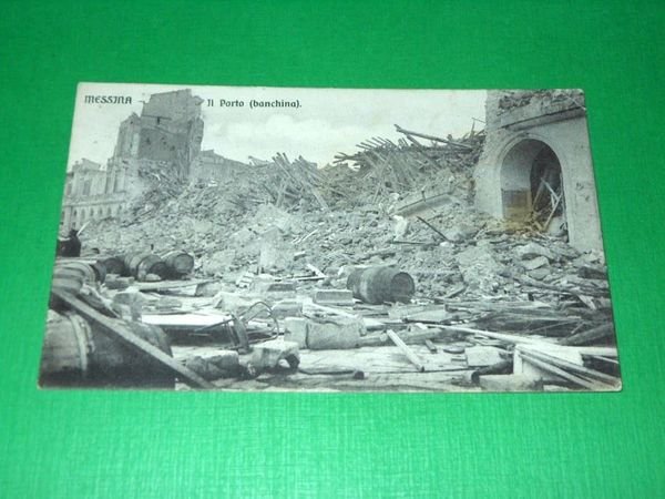 Cartolina Messina - Il Porto ( banchina ) dopo il …