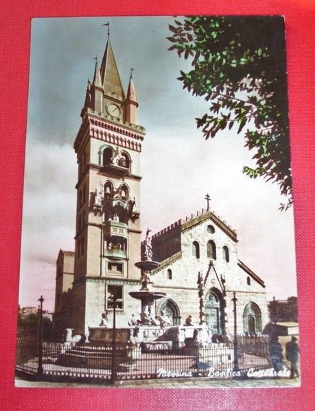 Cartolina Messina - Basilica Cattedrale -- 1950 ca