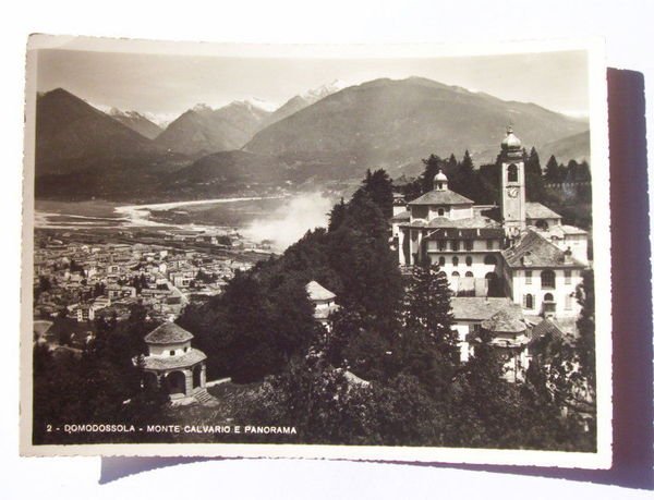 Cartolina Domodossola - Monte Calvario e panorama 1939