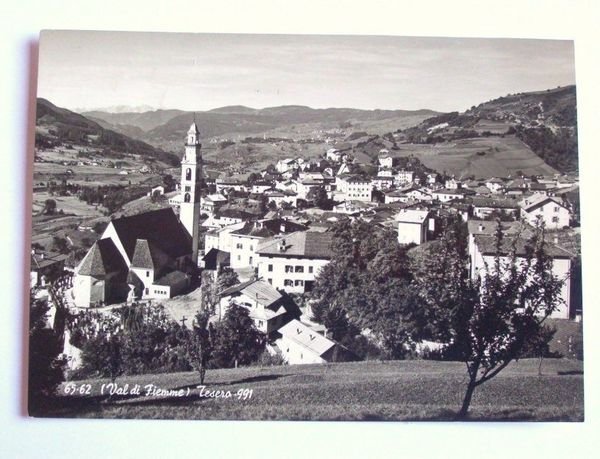 Cartolina Tesero ( Val di Fiemme ) - Panorama 1957