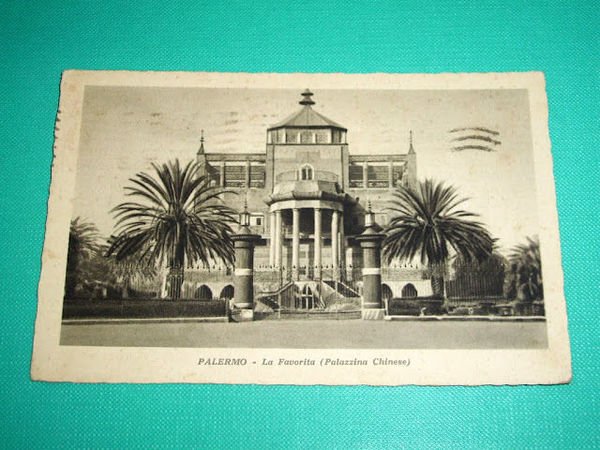 Cartolina Palermo - La Favorita (Palazzina Cinese) 1933