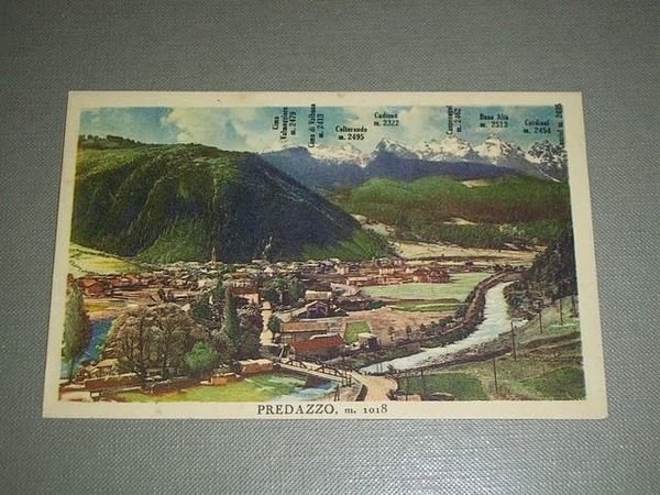 Cartolina Predazzo (Trento) - Panorama generale 1939