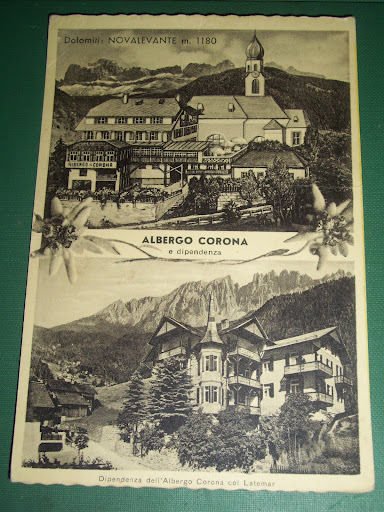 Cartolina Novalevante - Albergo Corona 1940 ca | Immagine Gallery 1