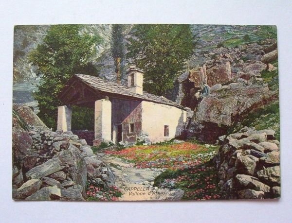 Cartolina Vallone d' Amas - Cappella S. Anna 1915