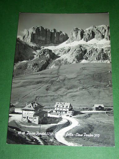 Cartolina Passo Pordoi - Gruppo Sella - Cima Pordoi 1950 …
