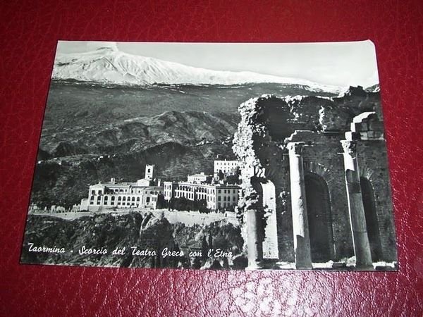 Cartolina Taormina - Teatro Greco con l' Etna 1956