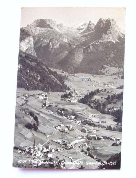 Cartolina S. Cristina Val Gardena - Panorama 1955