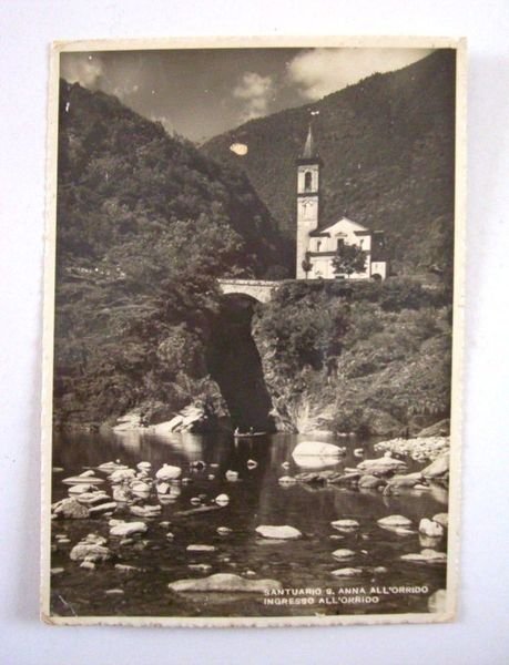 Cartolina Santuario S. Anna all' Orrido - Veduta 1943
