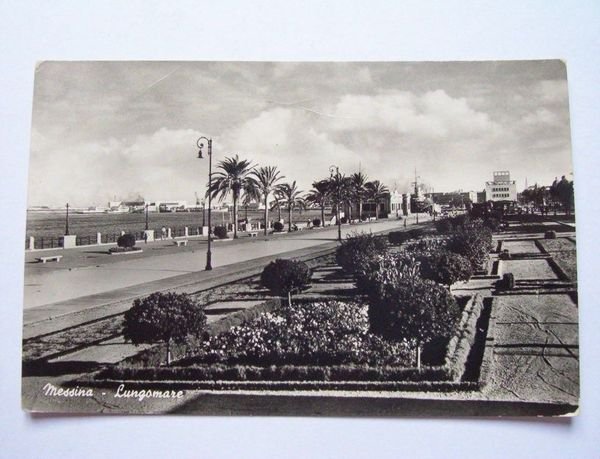 Cartolina Messina - Lungomare 1953