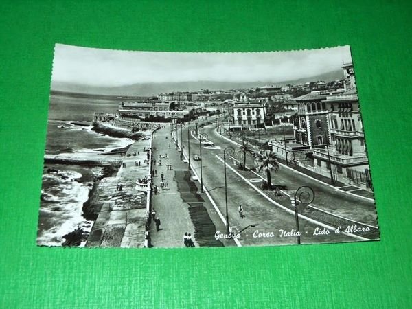 Cartolina Genova - Corso Italia - Lido d' ALbaro 1950 … | Immagine principale