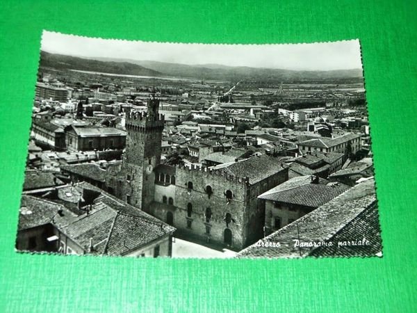 Cartolina Arezzo - Panorama parziale 1955 ca | Immagine principale