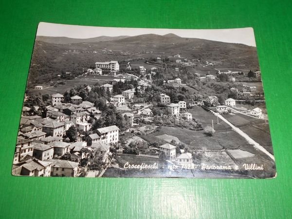 Cartolina Crocefieschi - Panorama e Villini 1955 ca | Immagine principale